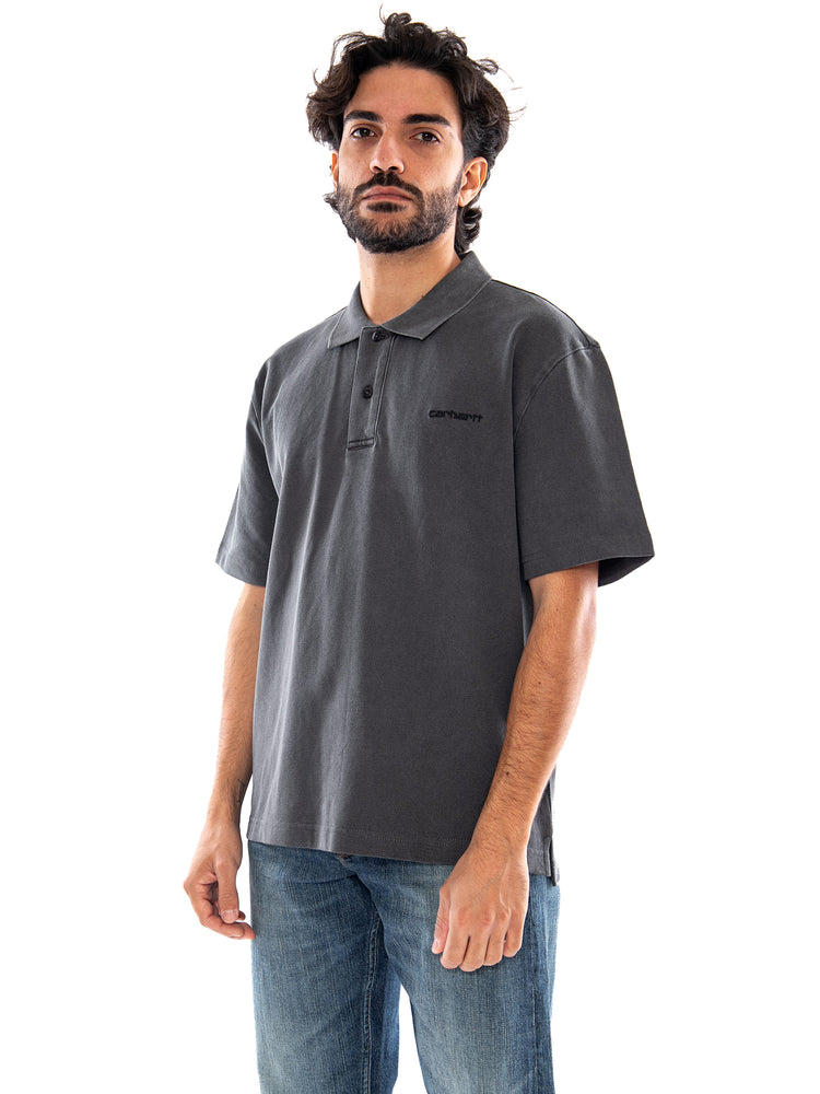 Carhartt WIP S/S Wayne Polo Black - Polo Uomo a Maniche Corte Nera I035317 89GD CARHARTT WIP 