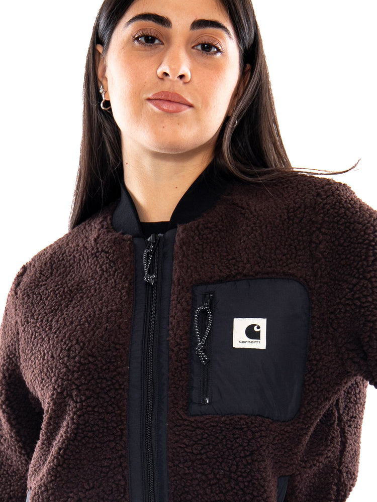Carhartt WIP W' Janet Liner Palisander / Black - Giacca Donna Marrone e Nera I035697 3ANXX CARHARTT WIP 