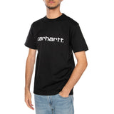 S/S SCRIPT T-SHIRT BLACK / WHITE - Crewneck T-Shirt Herren Schwarz Herren CARHARTT WIP