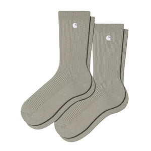 MADISON PACK SOCKS SHADY GREEN / WHITE - Set da Due Paia di Calzini Verdi I036750 3TZXX CARHARTT WIP 