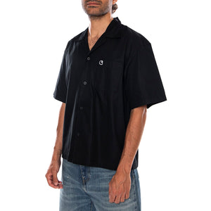 S/S KENDRY SHIRT BLACK / WHITE - Camicia Maniche Corte Uomo Nera I036809 0D2XX CARHARTT WIP 