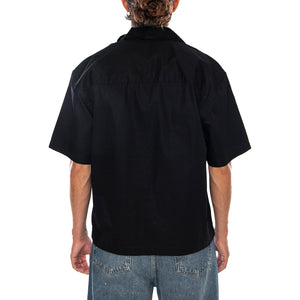 S/S KENDRY SHIRT BLACK / WHITE - Camicia Maniche Corte Uomo Nera I036809 0D2XX CARHARTT WIP 