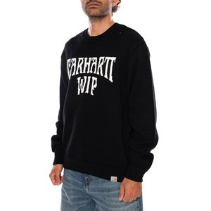 DECK SWEATER BLACK / WHITE - Maglione Girocollo Uomo Nera I036847 K02XX CARHARTT WIP 
