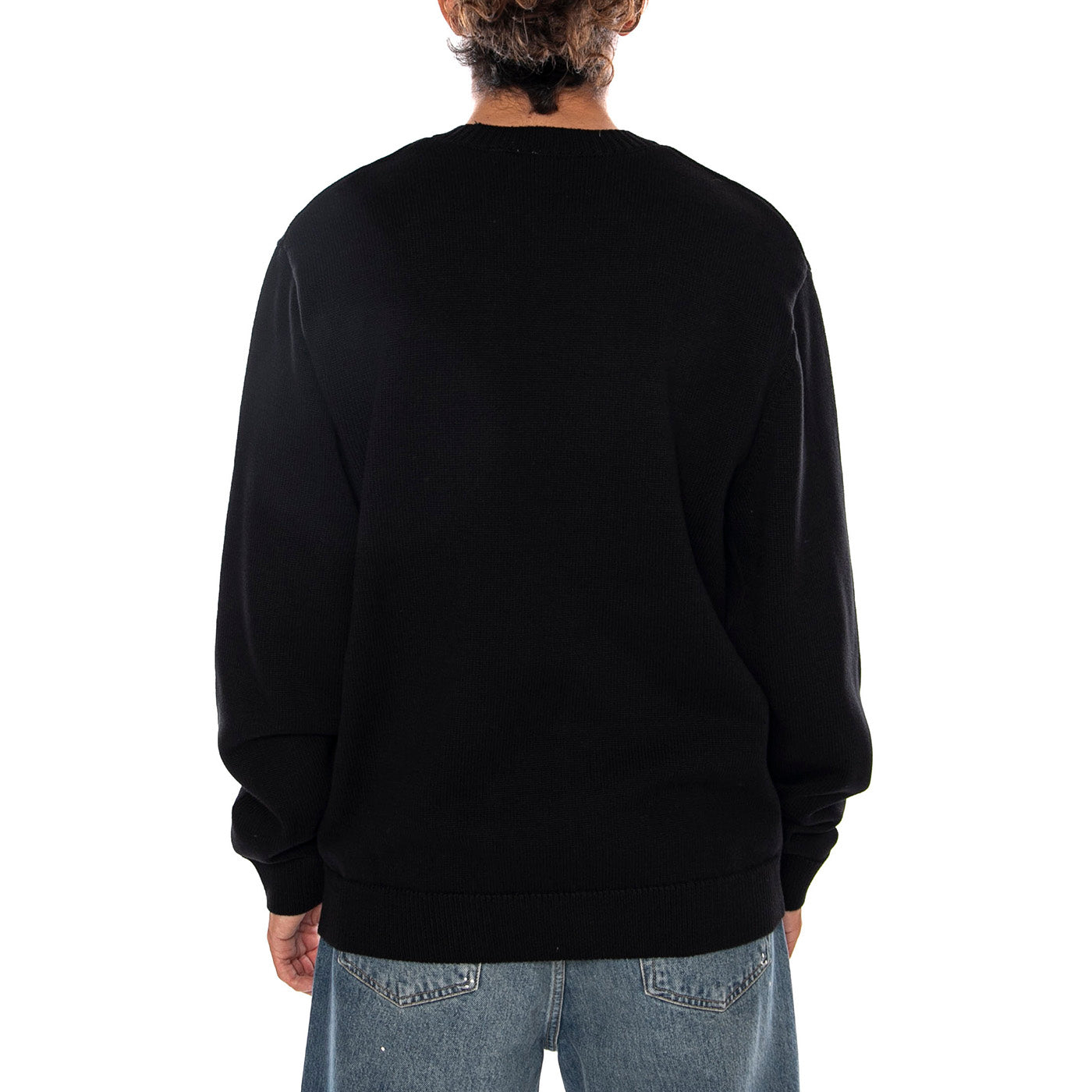 DECK SWEATER BLACK / WHITE - Maglione Girocollo Uomo Nera I036847 K02XX CARHARTT WIP 