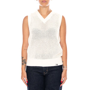 W' STOCKTON VEST WHITE - Gilet Donna Bianco I036852 D6XX CARHARTT WIP 