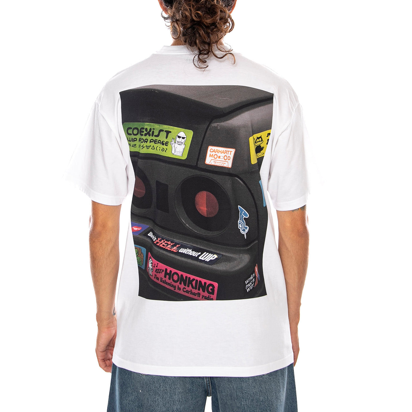 S/S BUMPER CAR T-SHIRT WHITE - Maglietta Girocollo Uomo Bianca I036888 02XX CARHARTT WIP 