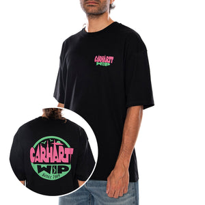 S/S LUGGAGE LABEL T-SHIRT BLACK - Maglietta Girocollo Uomo Nera I036892 89XX CARHARTT WIP 