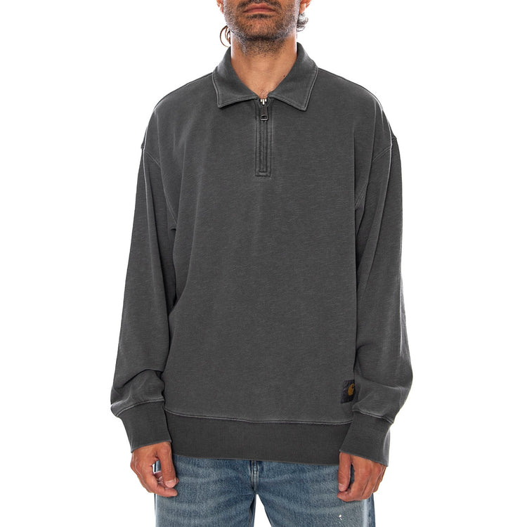 HARPER POLO BLACK - Felpa Polo Maniche Lunghe Uomo Nera I036893 89GD CARHARTT WIP 