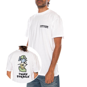 S/S CUBIST T-SHIRT WHITE - Maglietta Girocollo Uomo Bianca I036896 02XX CARHARTT WIP 