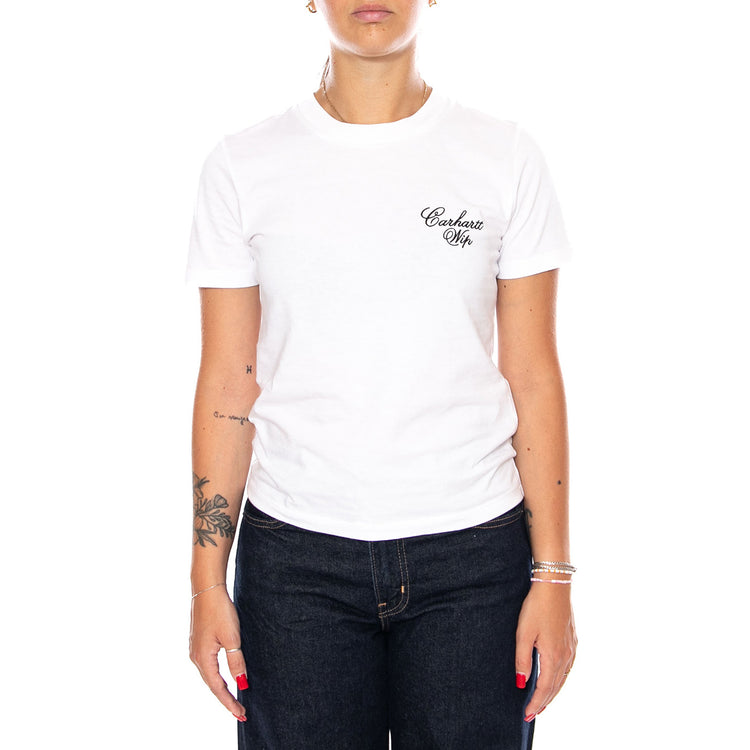 W' S/S GRACIOUS T-SHIRT WHITE - Maglietta Girocollo Donna Bianca I036904 02XX CARHARTT WIP 