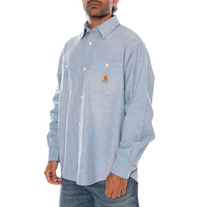 L/S PAINTER SHIRT BLUE - Camicia Uomo Azzurra I036919 010L CARHARTT WIP 
