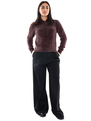 Carhartt WIP W' L/S Maine Polo Sweater Palisander - Maglia Polo Donna Marrone I037038 3B4XX CARHARTT WIP 