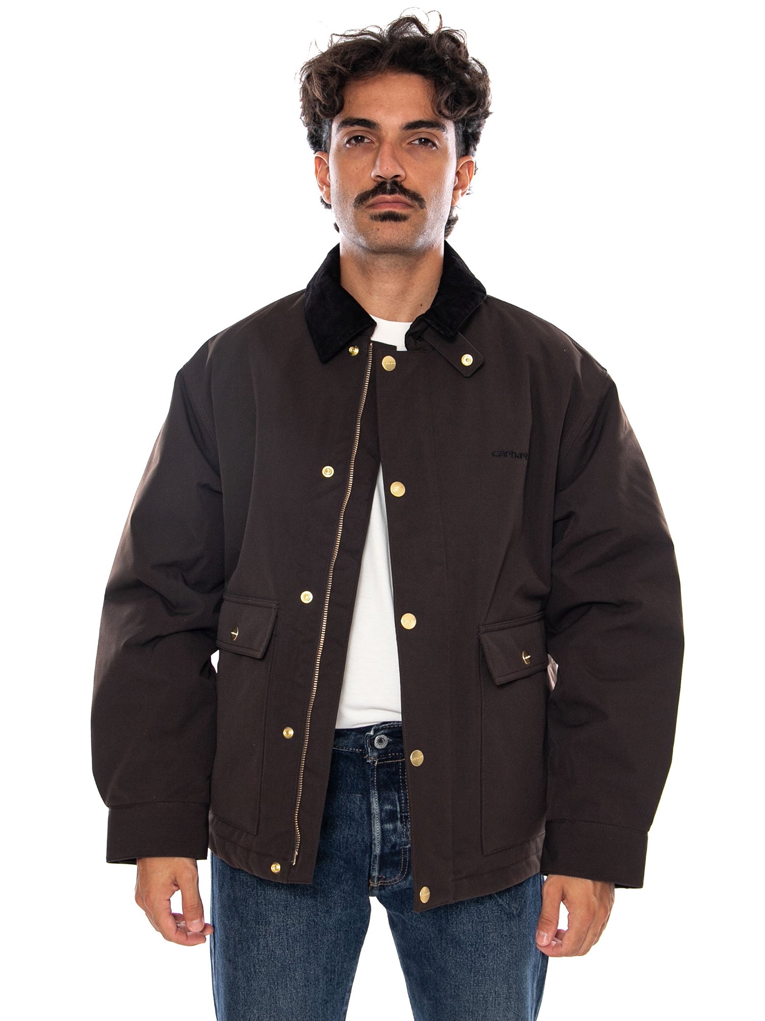 CARHARTT WIP QUENTIN JACKET TOBACCO / BLACK - Giacca Uomo Marrone I037047 1YLXX CARHARTT WIP 