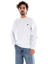 MACK SWEAT ASH HEATHER / BLACK - Felpa Girocollo Uomo Grigia  Uomo CARHARTT WIP