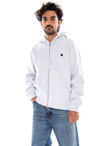 HOODED MACK JACKET ASH HEATHER / BLACK - Kapuzen-Sweatshirt mit Reißverschluss Herren Grau Herren CARHARTT WIP