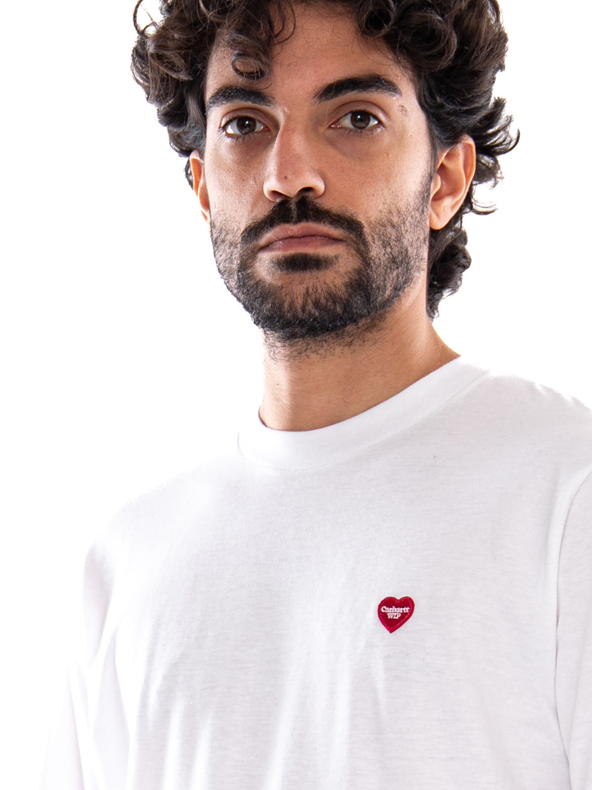 Carhartt WIP S/S Small Heart T-Shirt White/Red - T-Shirt Uomo Bianca/Rossa<BR/><BR/> I037116 1WZXX CARHARTT WIP 