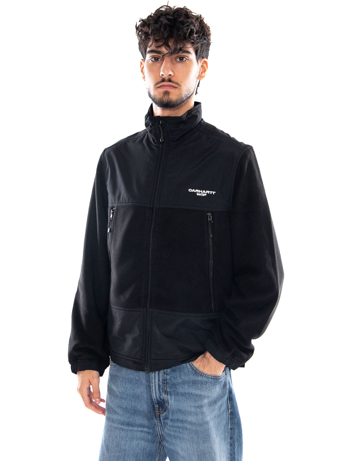 EDMORE JACKET BLACK / WHITE - Giacca Uomo Nera I037138 0D2XX CARHARTT WIP 