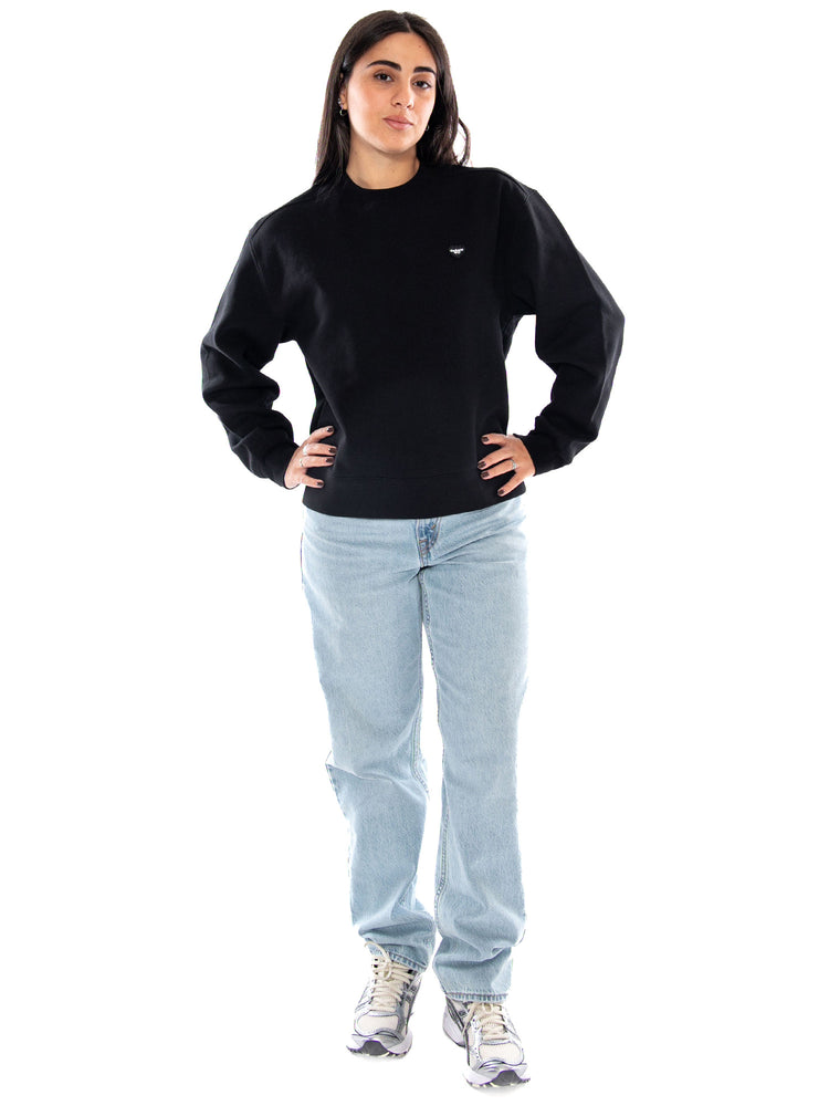 W' Small Heart Patch Sweat Black / Black - Felpa Donna Nera Carhartt WIP I037150 00EXX CARHARTT WIP 