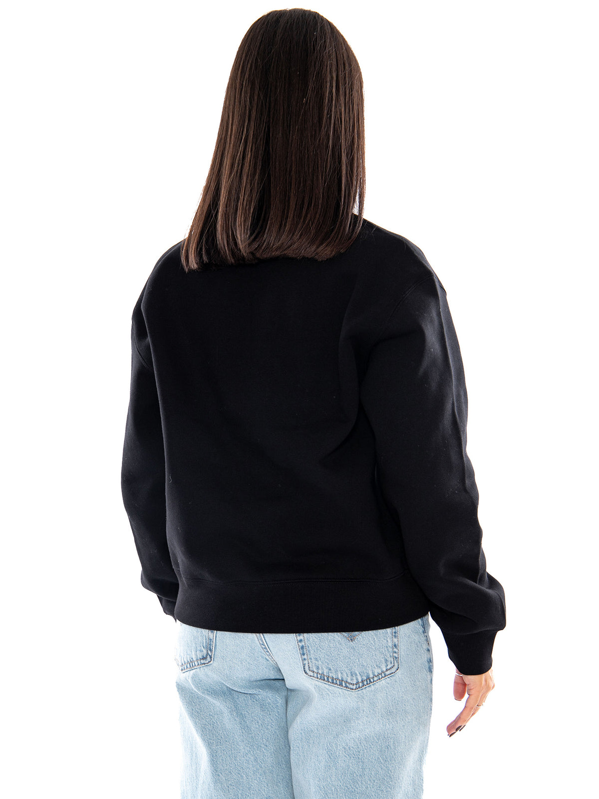 W' Small Heart Patch Sweat Black / Black - Felpa Donna Nera Carhartt WIP I037150 00EXX CARHARTT WIP 