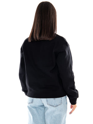 W' Small Heart Patch Sweat Black / Black - Felpa Donna Nera Carhartt WIP I037150 00EXX CARHARTT WIP 