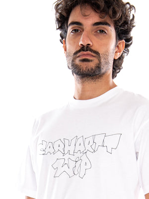 S/S Blinkerfluid T-Shirt White - Maglietta Girocollo Uomo Bianca I037237 02XX CARHARTT WIP 