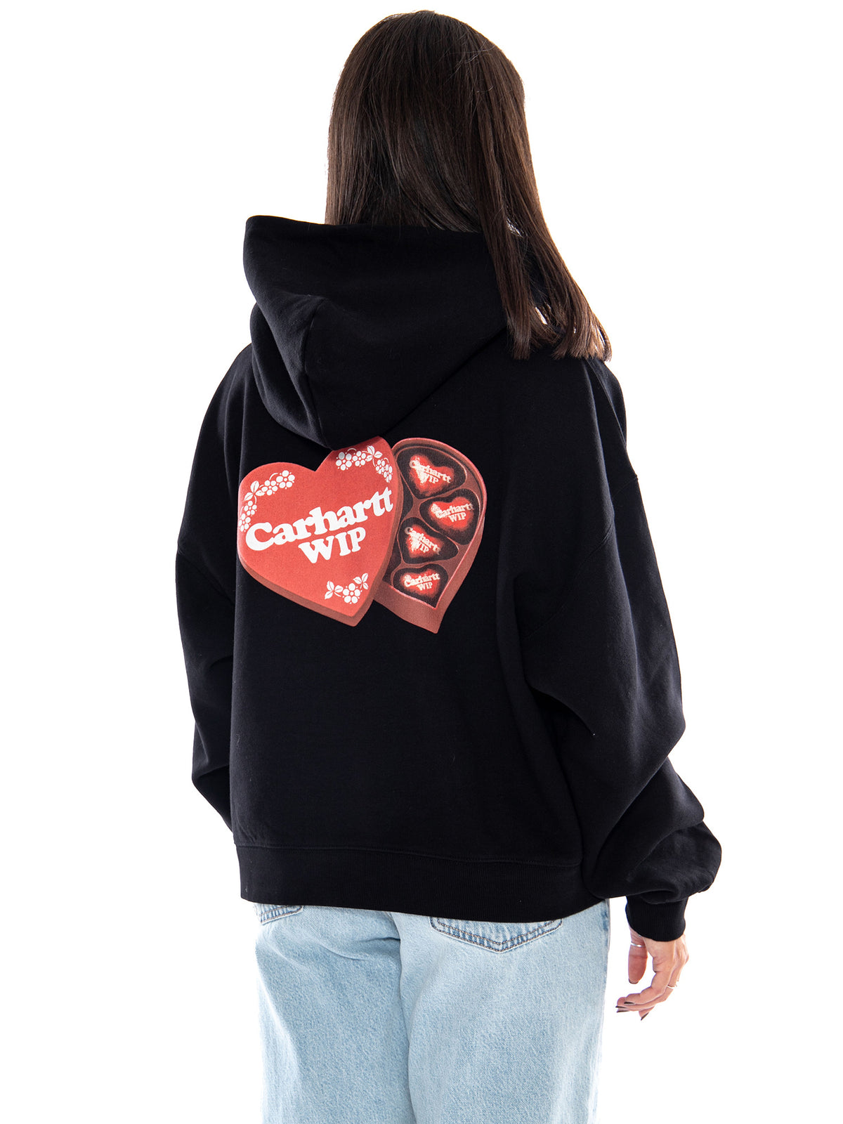 Carhartt WIP W' Hooded Hartt Case Sweat Black - Felpa Donna Nera<BR/><BR/> I037243 89XX CARHARTT WIP 