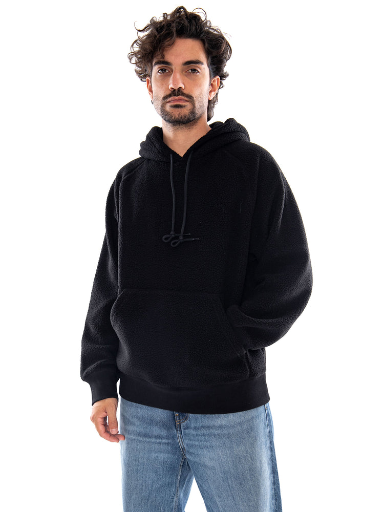 HOODED LIMN C FLEECE SWEAT BLACK - Felpa con Cappuccio Uomo Nera I037251 89XX CARHARTT WIP 