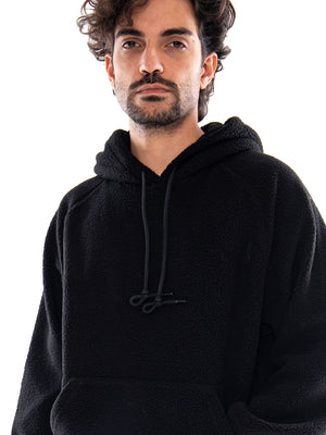 HOODED LIMN C FLEECE SWEAT BLACK - Felpa con Cappuccio Uomo Nera I037251 89XX CARHARTT WIP 