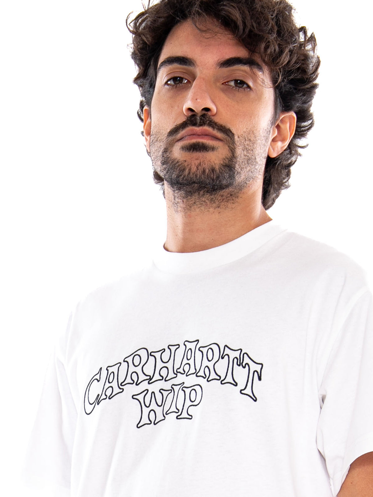 S/S Limn Script T-Shirt White - Maglietta Girocollo Uomo Bianca I037263 02XX CARHARTT WIP 
