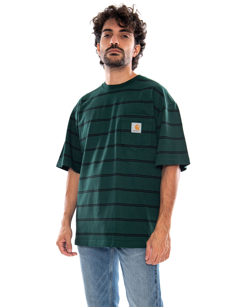 S/S Cardona Pocket T-Shirt Natural / Dark Scarab - Maglietta Girocollo Uomo Multicolore I037272 3VOGD CARHARTT WIP 