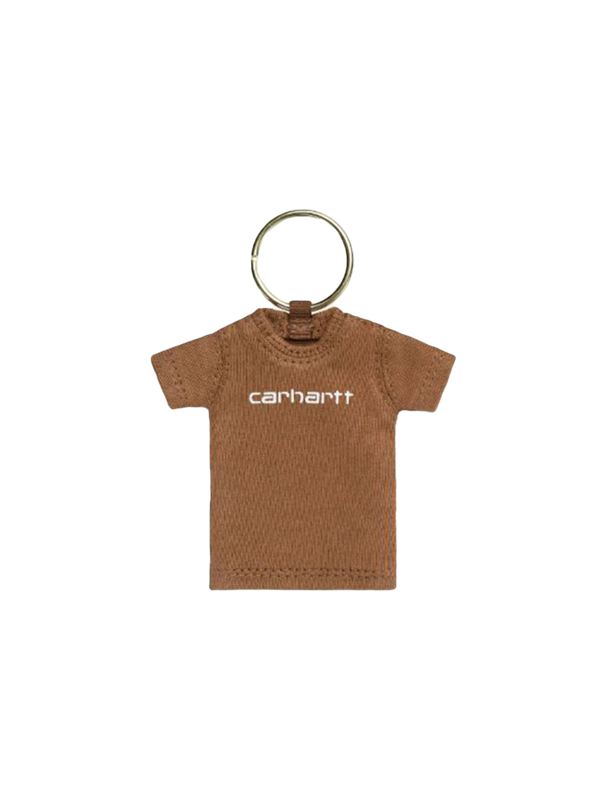 MINI SCRIPT T-SHIRT KEYCHAIN HAMILTON BROWN - Portachiavi Marrone I037324 HZXX CARHARTT WIP 