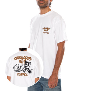 S/S COFFEE BREAK T-SHIRT - Maglietta Girocollo Uomo Bianca I037446 02XX CARHARTT WIP 