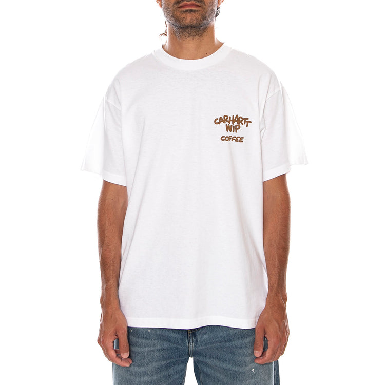 S/S COFFEE BREAK T-SHIRT - Maglietta Girocollo Uomo Bianca I037446 02XX CARHARTT WIP 