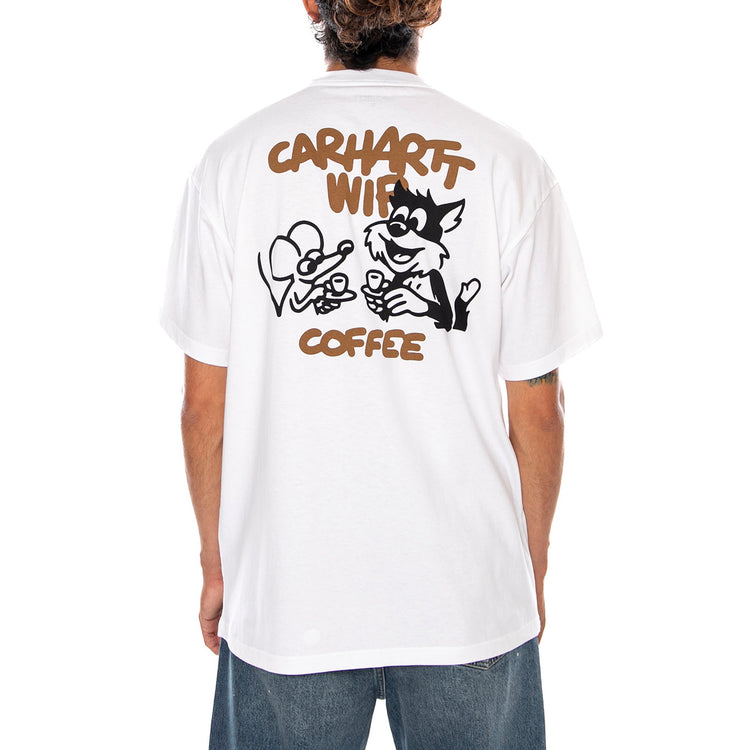 S/S COFFEE BREAK T-SHIRT - Maglietta Girocollo Uomo Bianca I037446 02XX CARHARTT WIP 