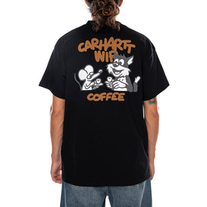 S/S COFFEE BREAK T-SHIRT BLACK - Maglietta Girocollo Uomo Nera I037446 89XX CARHARTT WIP 