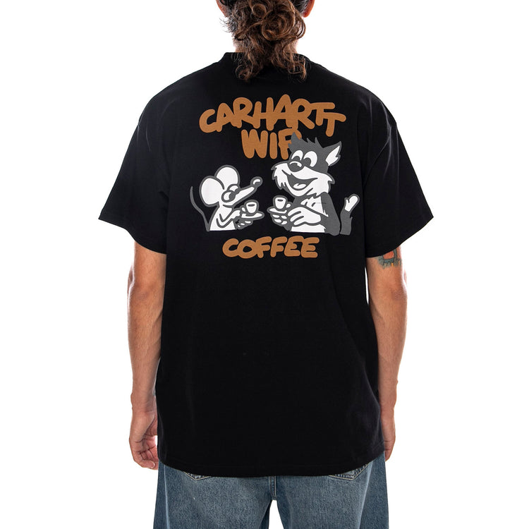 S/S COFFEE BREAK T-SHIRT BLACK - Maglietta Girocollo Uomo Nera I037446 89XX CARHARTT WIP 