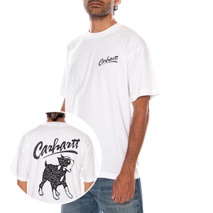 S/S PUP T-SHIRT - Maglietta Girocollo Uomo Bianca I037537 02XX CARHARTT WIP 
