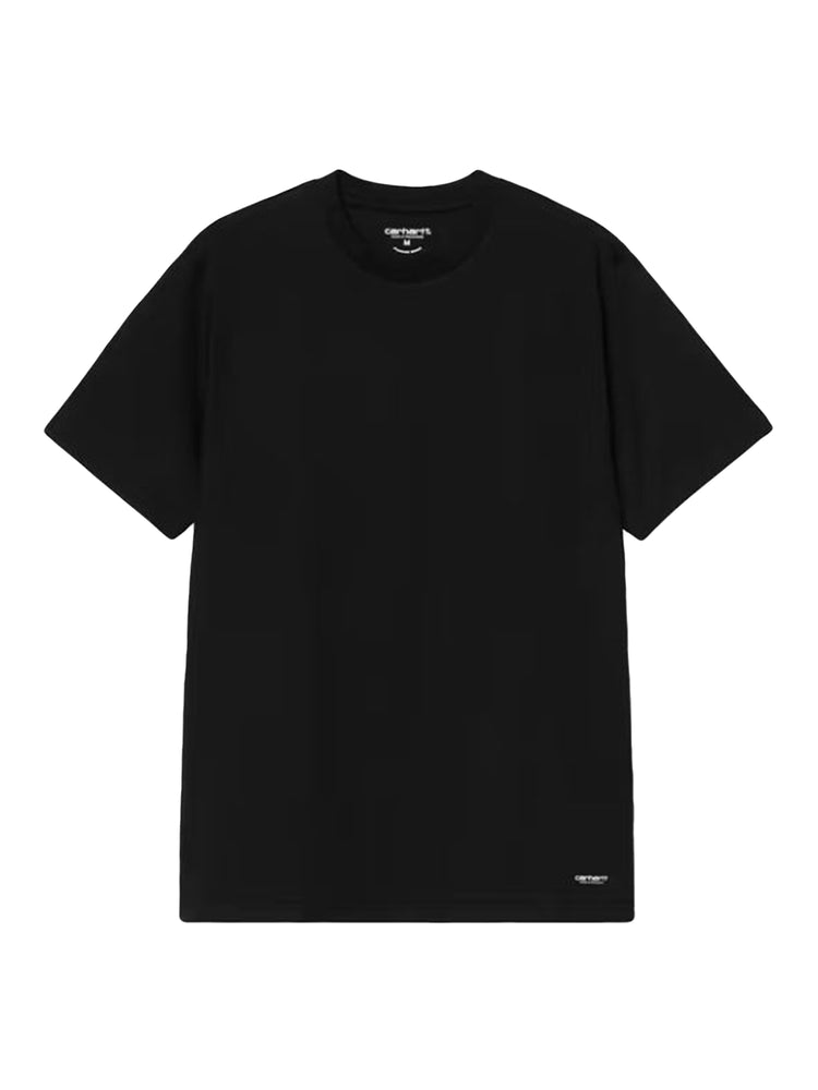 CARHARTT WIP STANDARD CREW NECK 2 PACK T-SHIRT BLACK / BLACK - Set da Due Magliette Girocollo Uomo Nere I037601 933XX CARHARTT WIP 