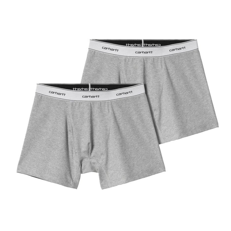 COTTON TRUNKS GREY HEATHER - Set da Due Paia di Boxer Uomo Grigi I037602 14FXX CARHARTT WIP 