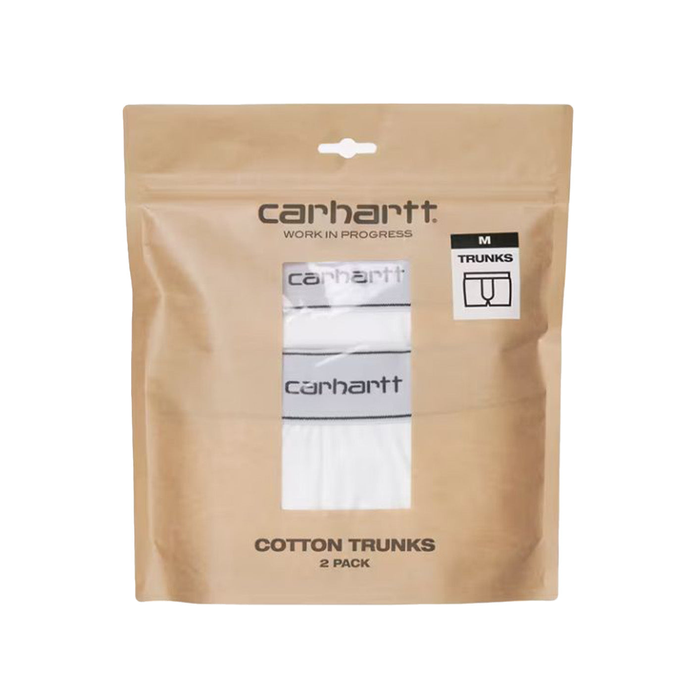 COTTON TRUNKS WHITE / WHITE - Set da Due Paia di Boxer Uomo Bianchi I037602 931XX CARHARTT WIP 