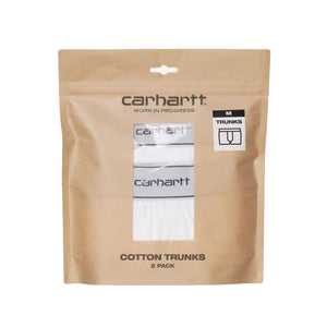 COTTON TRUNKS WHITE / WHITE - Set da Due Paia di Boxer Uomo Bianchi I037602 931XX CARHARTT WIP 