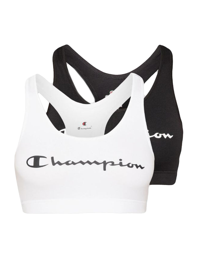 2-PACK BRA WHITE - Set da 2 Pezzi Top Attillato Donna Bianco 114596 WW001 CHAMPION 
