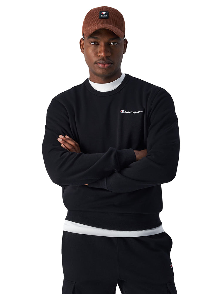 CREWNECK SWEATSHIRT BLACK - Felpa Girocollo Uomo Nera 220259 KK001 CHAMPION 