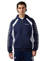 FULL ZIP HOODIE SWEATSHIRT NAVY - Herren-Kapuzenpullover mit Reißverschluss Blau Herren CHAMPION