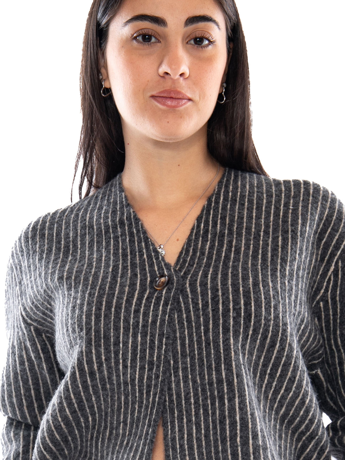 Compañía Fantástica Cardigan Dark Grey - Cardigan Donna Grigio Scuro 63C/10246 MLT COMPANIA FANTASTICA 