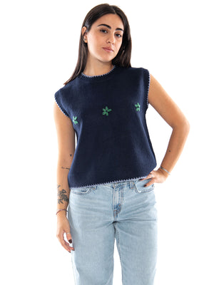Compañía Fantástica Vest Blue - Gilet Donna Blu 63C/10317 MLT COMPANIA FANTASTICA 