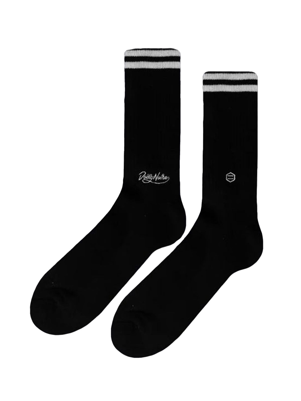 DOLLY NOIRE LOGO SOCKS BLACK / WHITE - Calzini Neri SK820 KA DOLLY NOIRE 