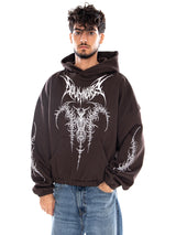 THE GUARDIAN BOXY HOODIE IRON GATE COFFEE BEAN - Hoodie Uomo Marrone Uomo DOLLY NOIRE