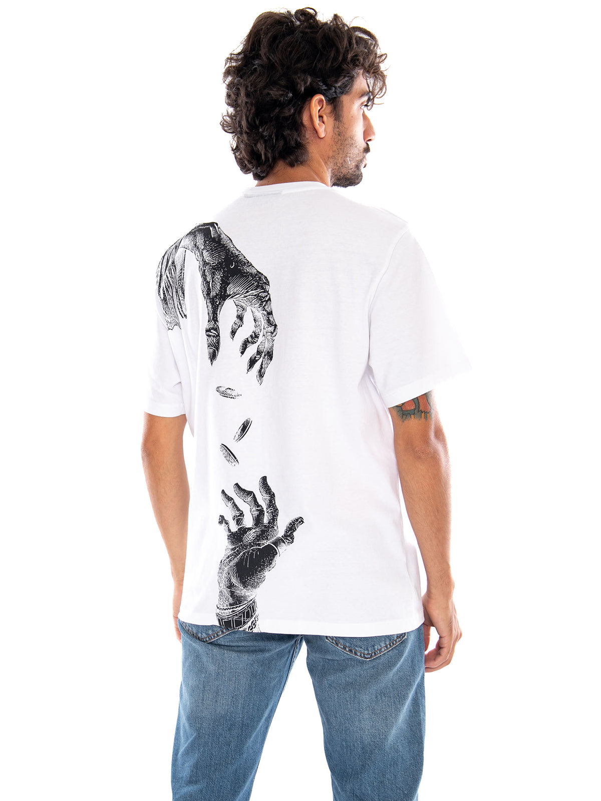 Corruption Tee White - Maglietta Girocollo Uomo Bianca TS1302 T4 DOLLY NOIRE 