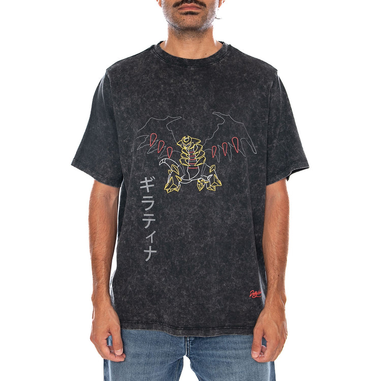 GIRATINA TEE ACID BLACK - Maglietta Girocollo Uomo Nera Collaborazione Pokemon TS1340 T4 DOLLY NOIRE 